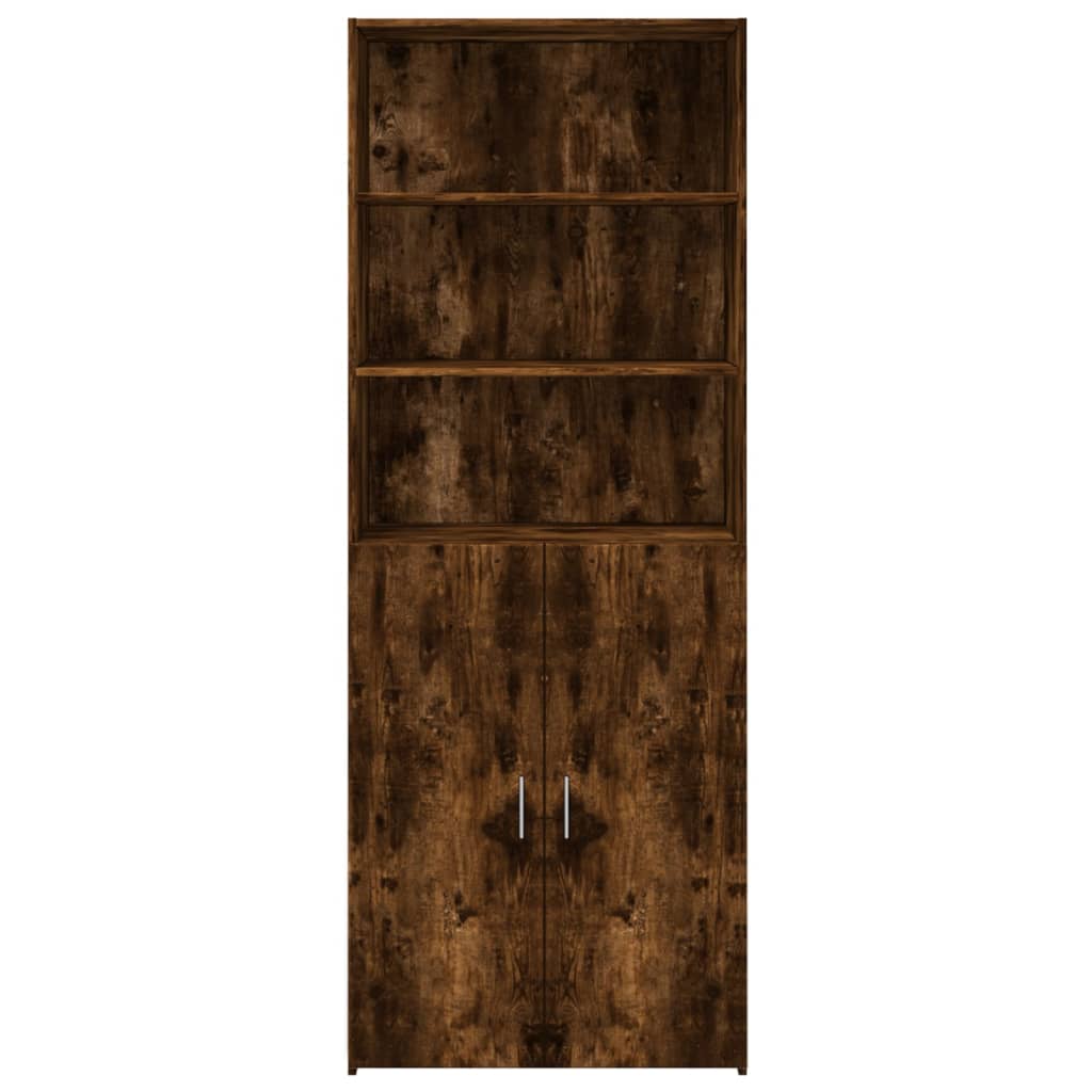 Highboard Smoked Oak 70x42.5x185 cm Engineered Wood