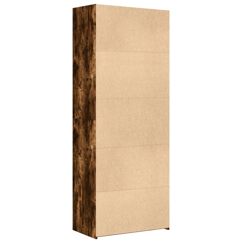 Highboard Smoked Oak 70x42.5x185 cm Engineered Wood
