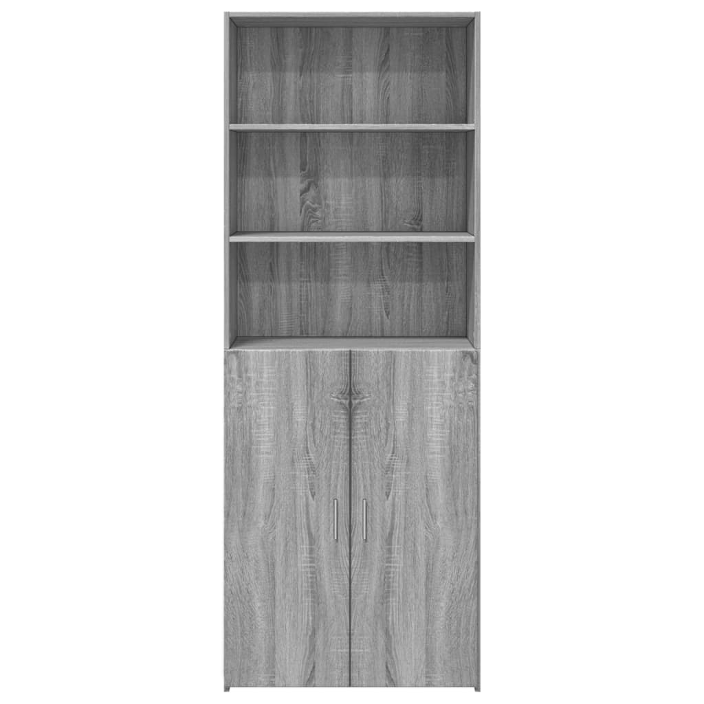 Highboard Grey Sonoma 70x42,5x185 cm Engineered Wood