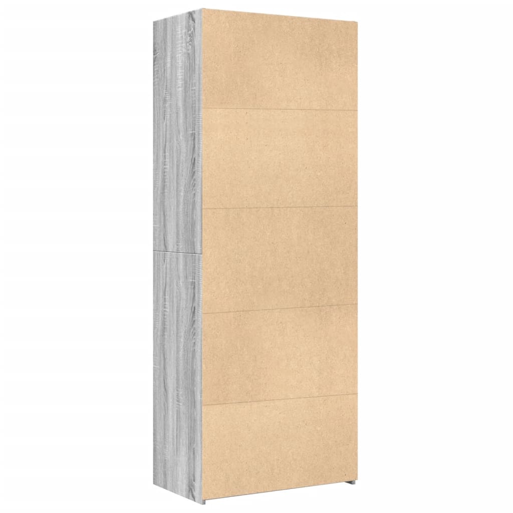 Highboard Grey Sonoma 70x42,5x185 cm Engineered Wood