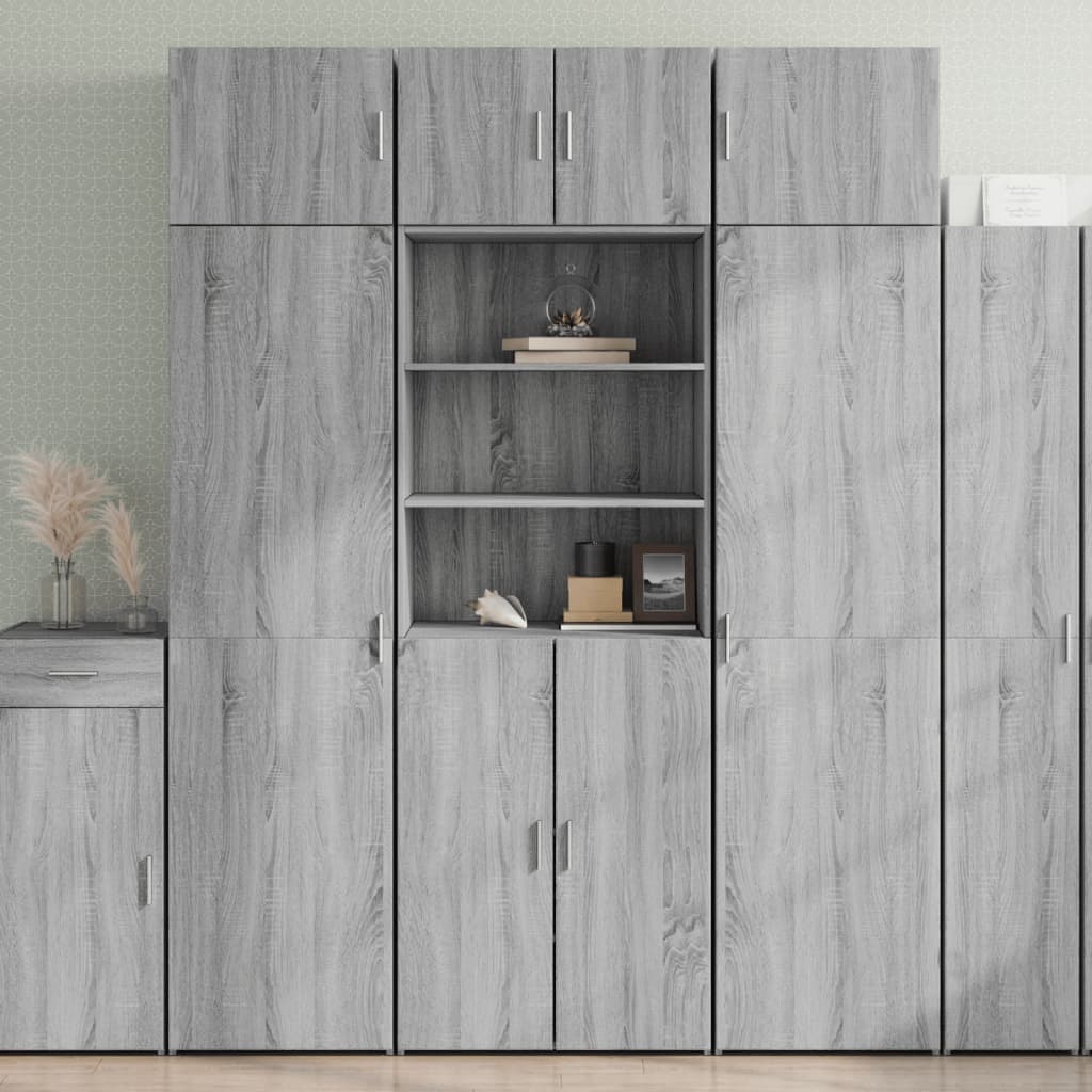 Highboard Grey Sonoma 70x42,5x185 cm Engineered Wood