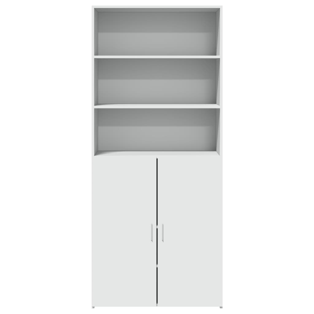Highboard White 80x42,5x185 cm Engineered Wood