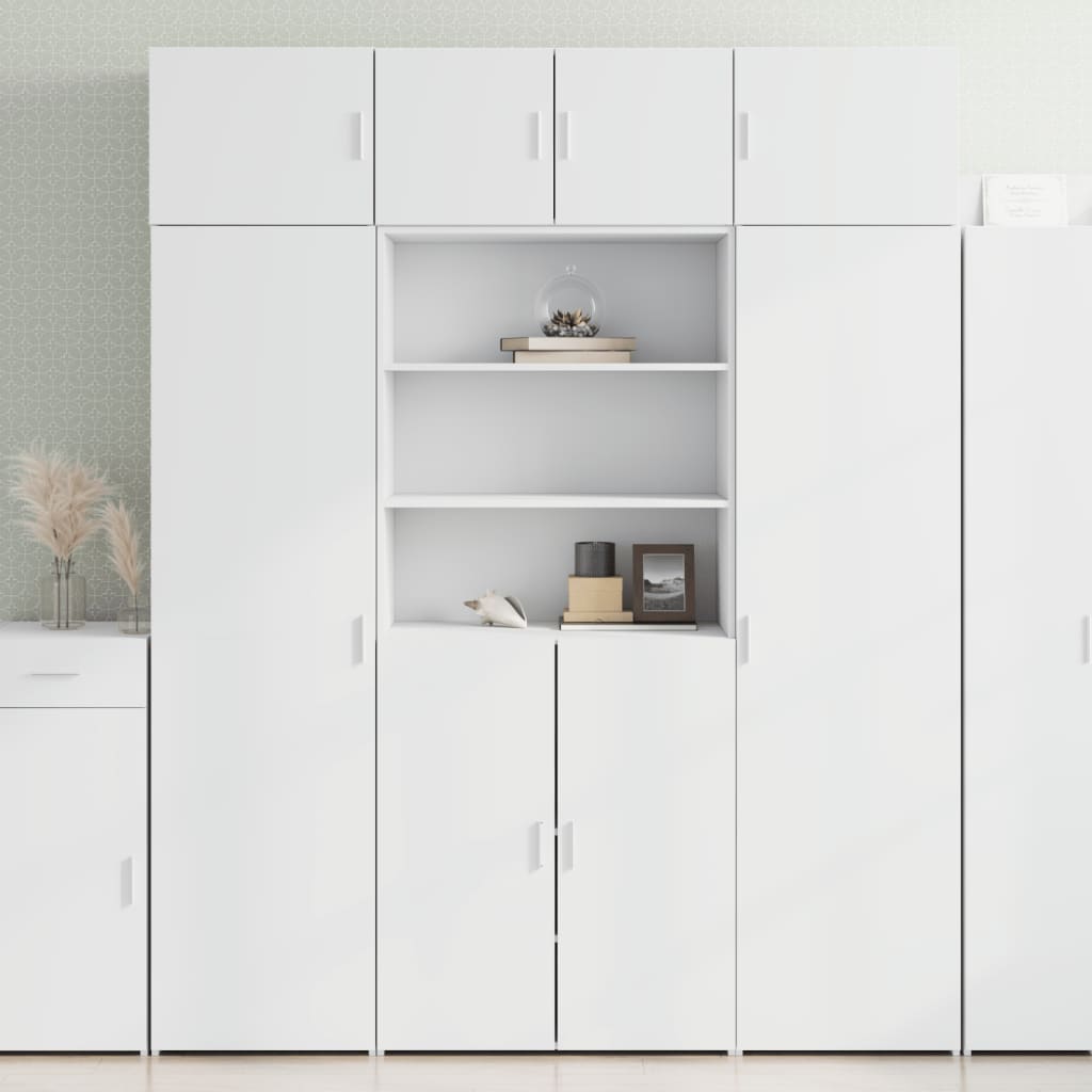Highboard White 80x42,5x185 cm Engineered Wood