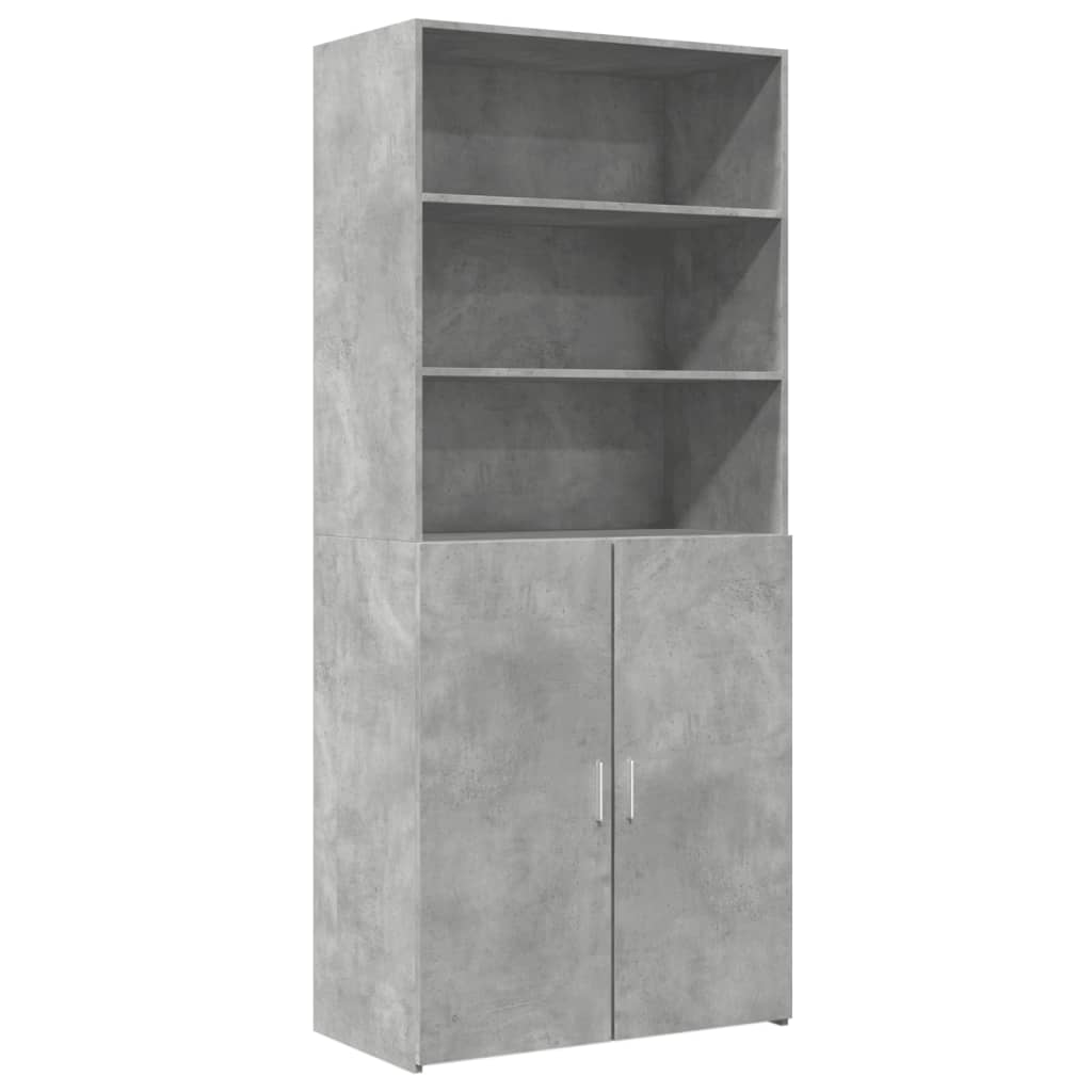 Highboard Concrete Grey 80x42,5x185 cm Engineered Wood