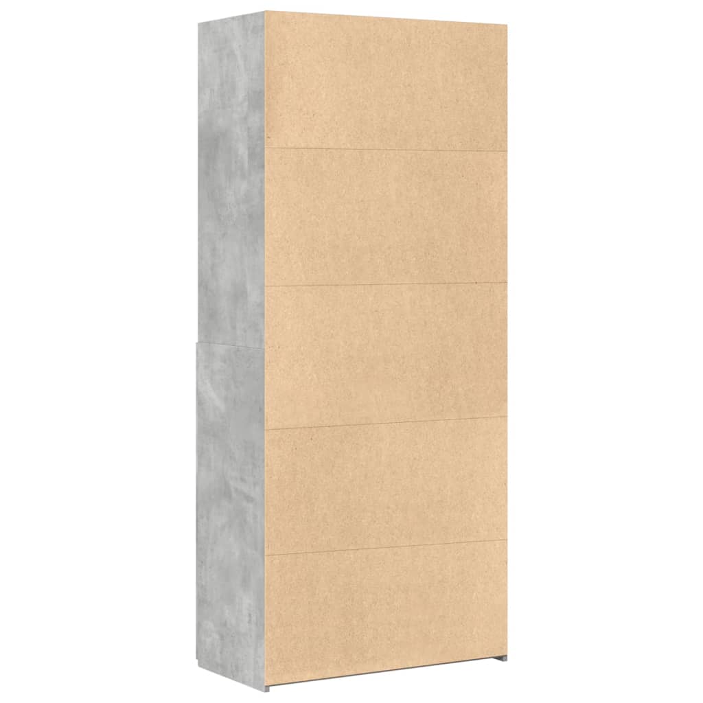 Highboard Concrete Grey 80x42,5x185 cm Engineered Wood