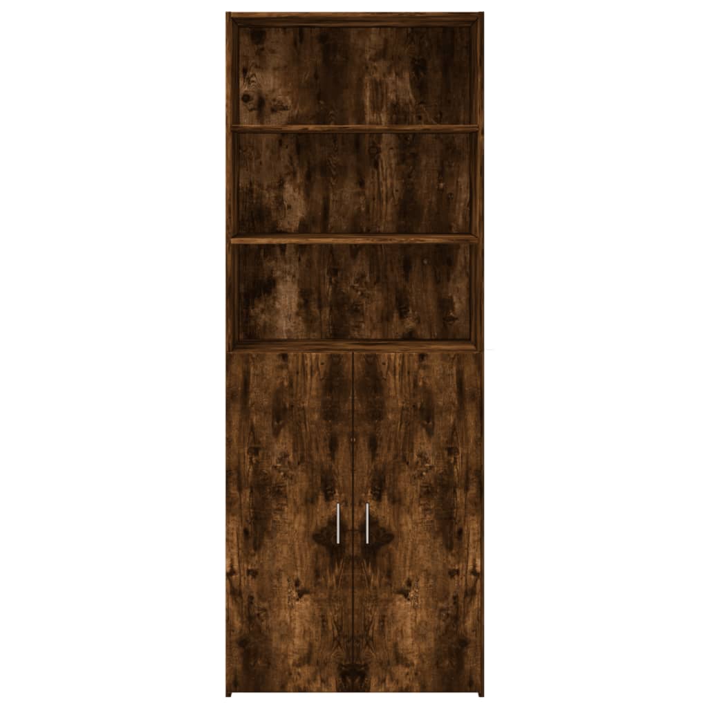 Highboard Smoked Oak 80x42,5x185 cm Engineered Wood
