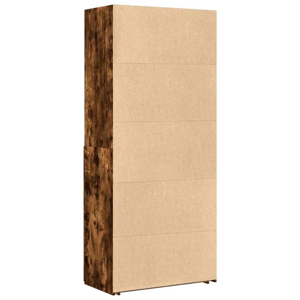 Highboard Smoked Oak 80x42,5x185 cm Engineered Wood