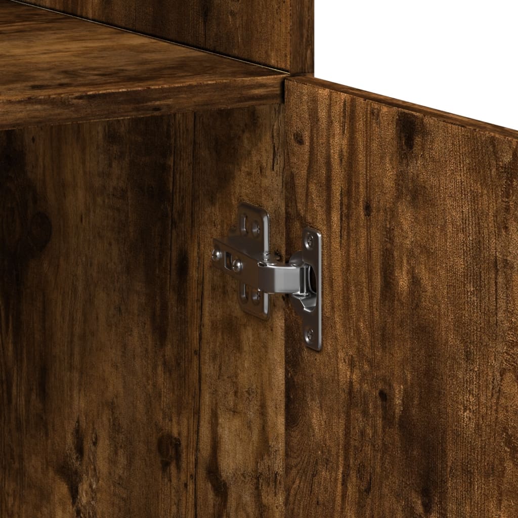Highboard Smoked Oak 80x42,5x185 cm Engineered Wood