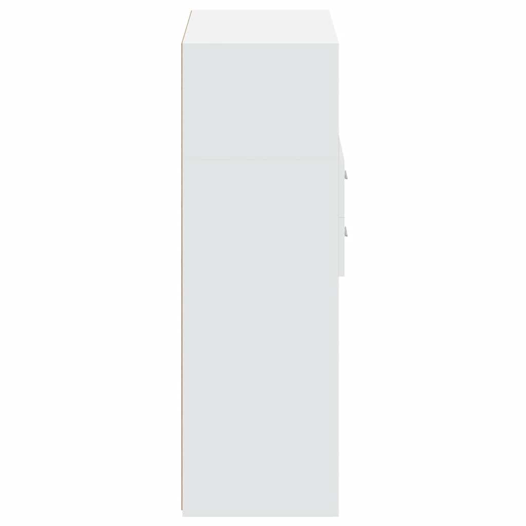 Highboard White 80x42.5x124 cm Engineered Wood