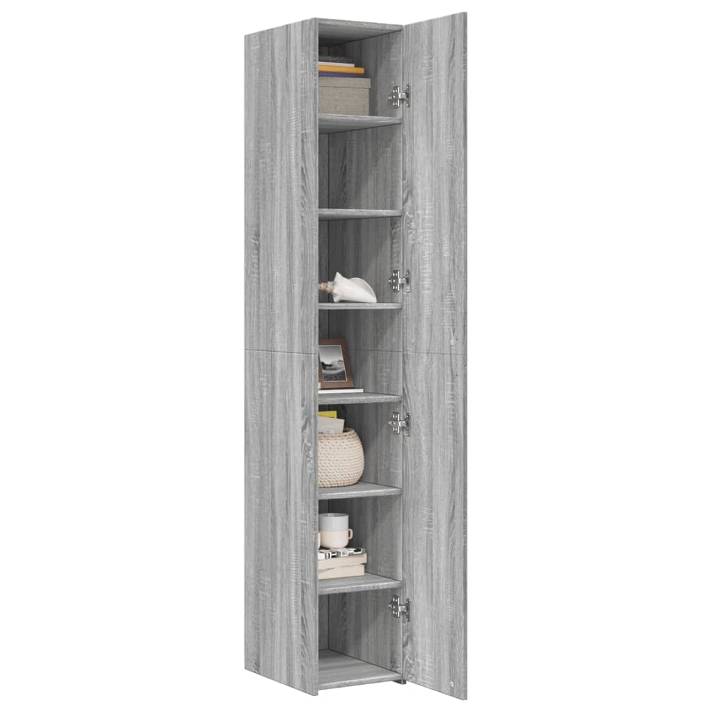 Highboard Grey Sonoma 30x42,5x185 cm Engineered Wood