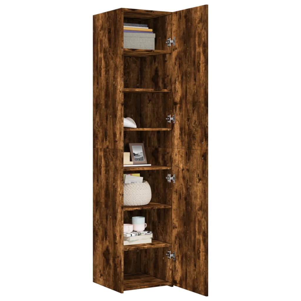 Highboard Smoked Oak 40x42,5x185 cm Engineered Wood