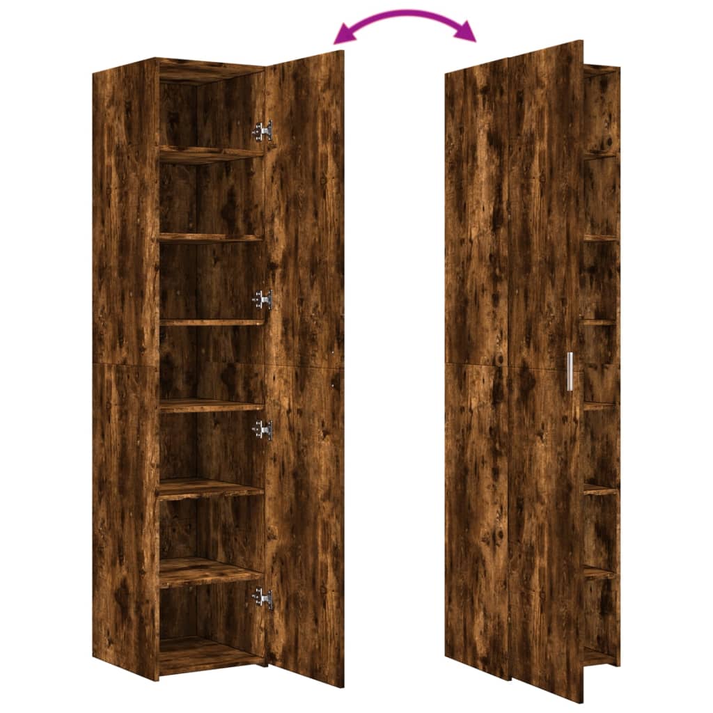 Highboard Smoked Oak 40x42,5x185 cm Engineered Wood