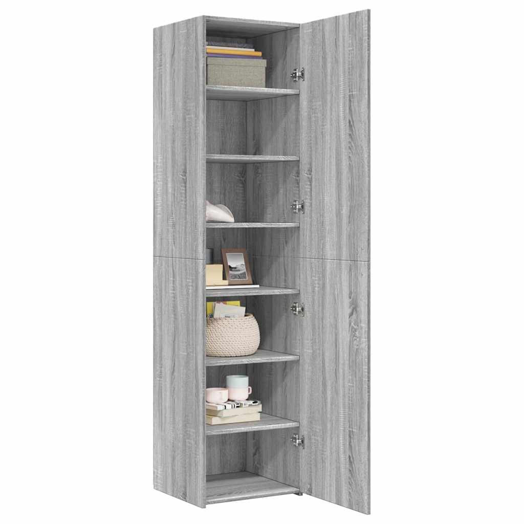 Highboard Grey Sonoma 45x42,5x185 cm Engineered Wood