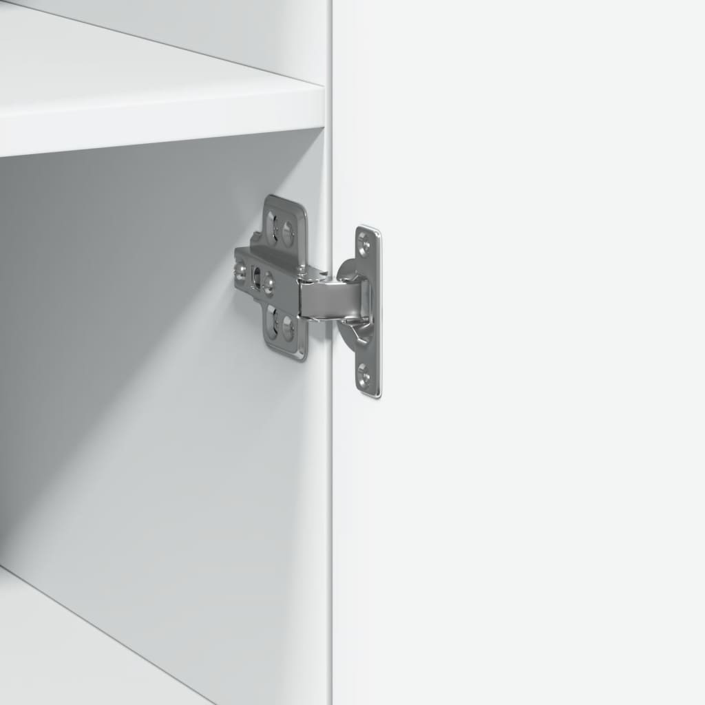 Highboard White 50x42,5x185 cm Engineered Wood