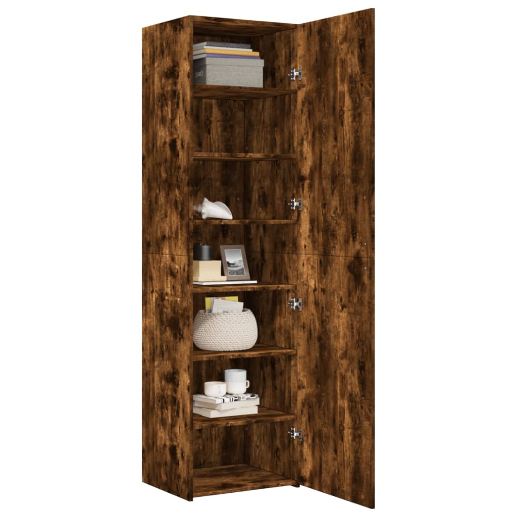 Highboard Smoked Oak 50x42,5x185 cm Engineered Wood