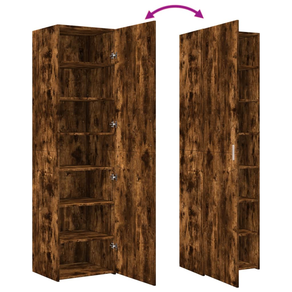 Highboard Smoked Oak 50x42,5x185 cm Engineered Wood