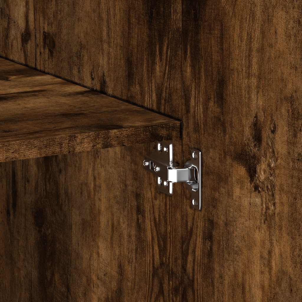 Highboard Smoked Oak 70x42,5x185 cm Engineered Wood
