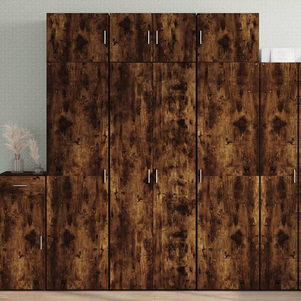 Highboard Smoked Oak 70x42,5x185 cm Engineered Wood