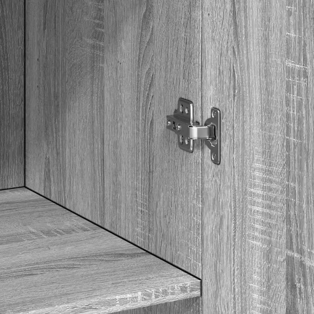 Highboard Grey Sonoma 70x42,5x185 cm Engineered Wood