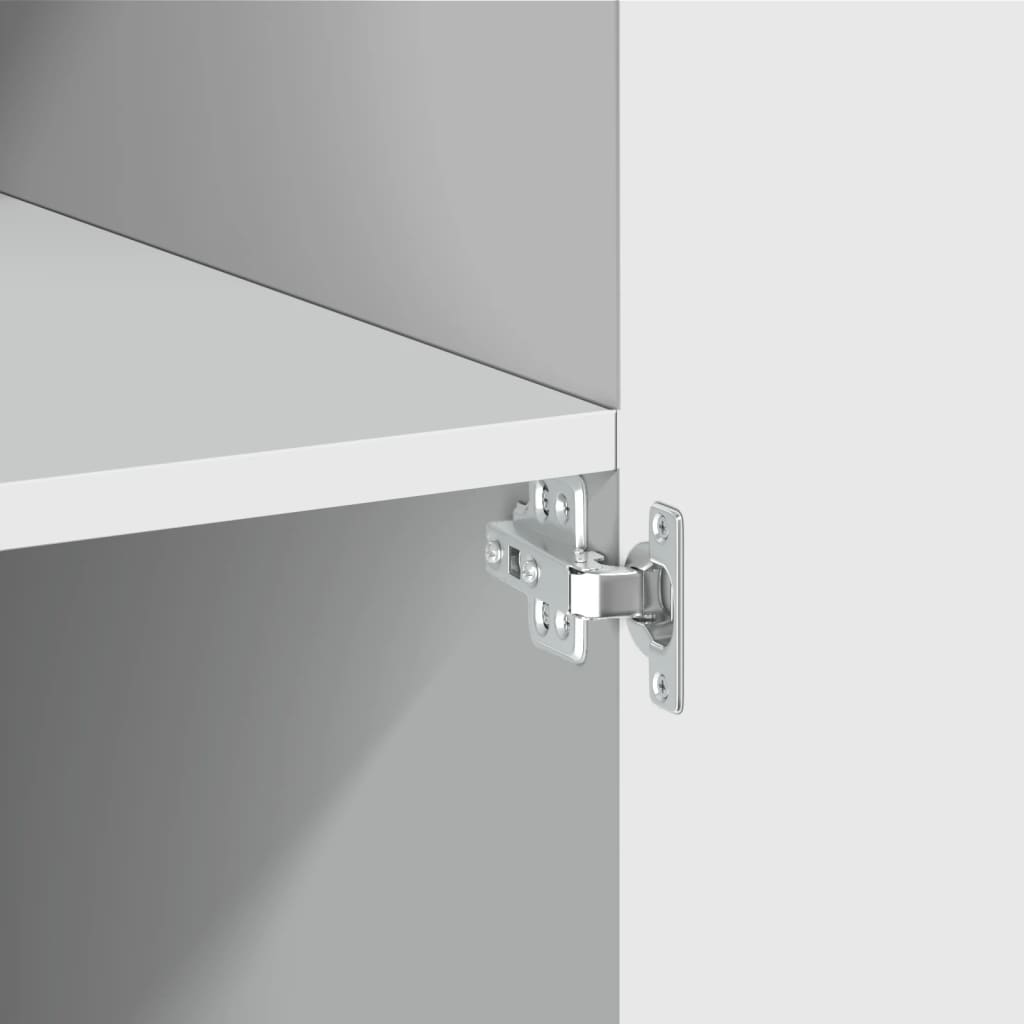 Highboard White 80x42,5x185 cm Engineered Wood