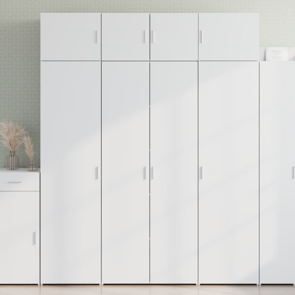 Highboard White 80x42,5x185 cm Engineered Wood