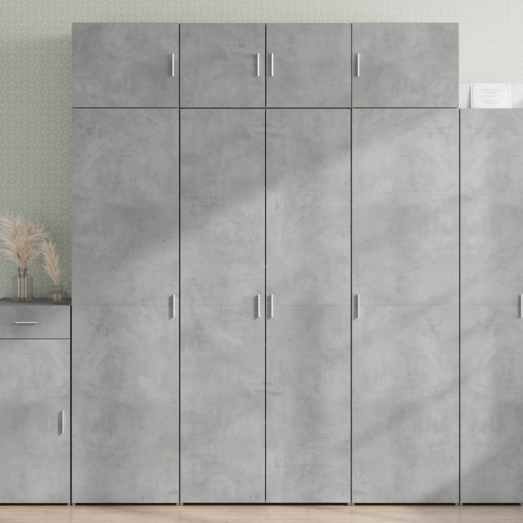 Highboard Concrete Grey 80x42,5x185 cm Engineered Wood