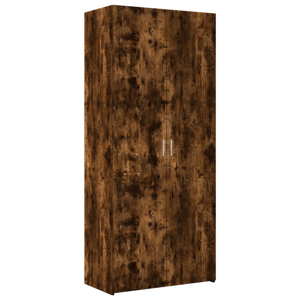 Highboard Smoked Oak 80x42,5x185 cm Engineered Wood