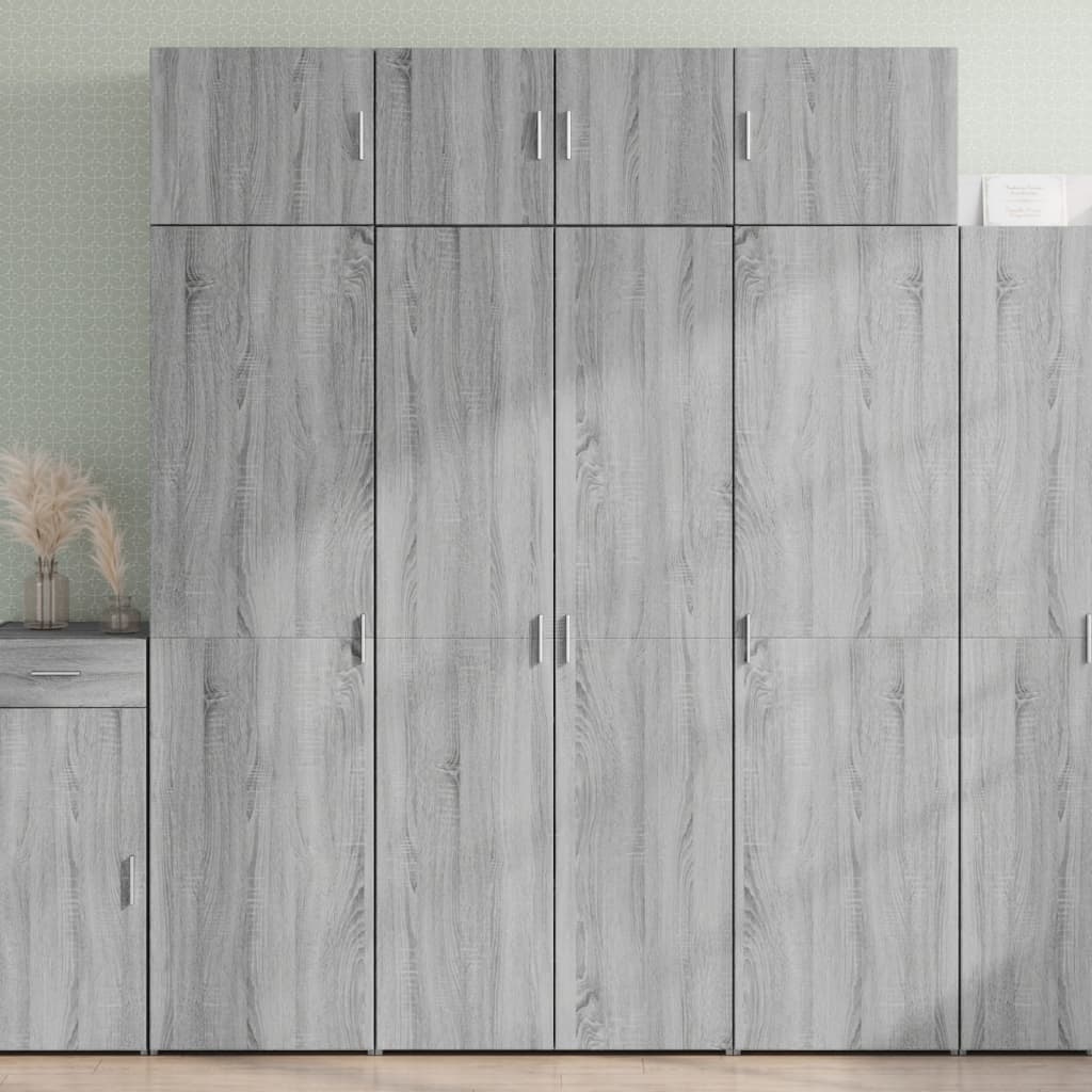 Highboard Grey Sonoma 80x42,5x185 cm Engineered Wood
