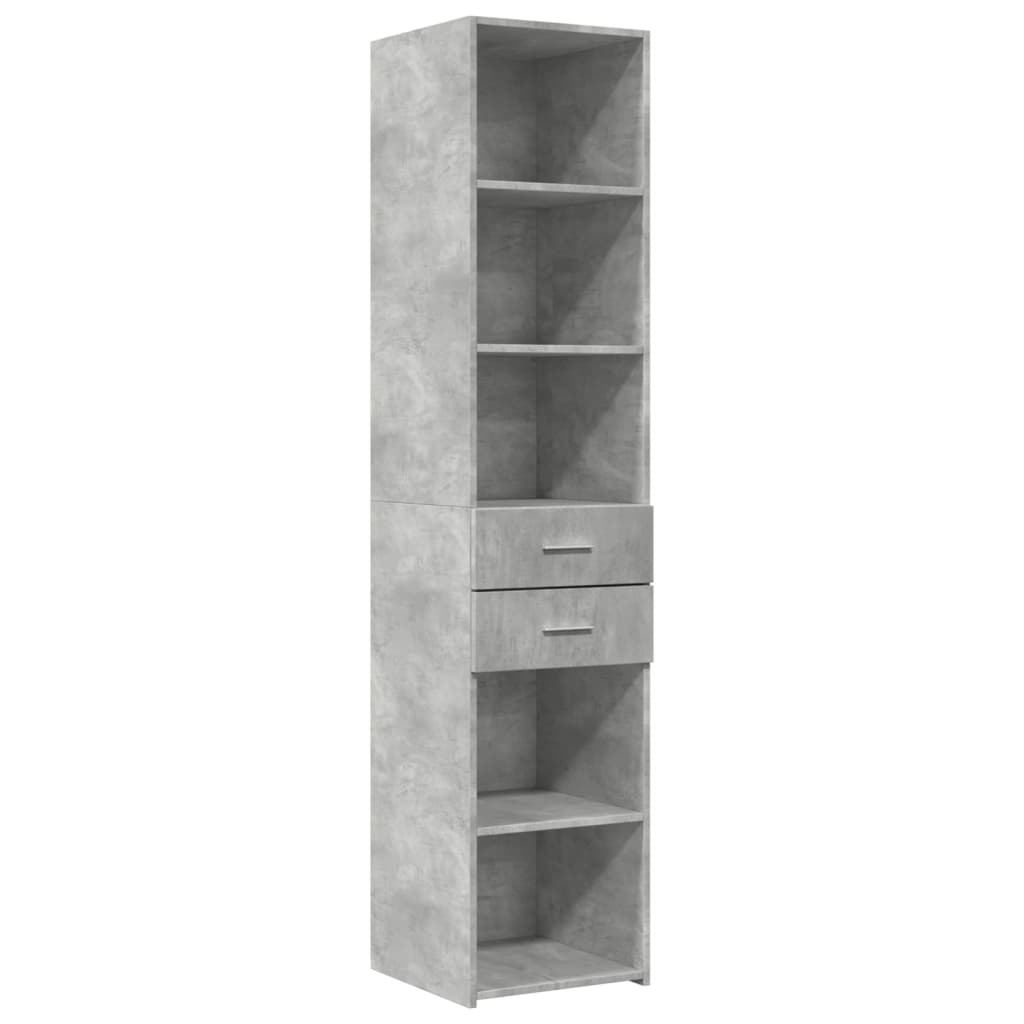 Highboard Concrete Grey 40x42.5x185 cm Engineered Wood
