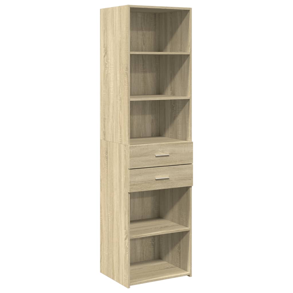 vidaXL Highboard Sonoma Oak 50x42.5x185 cm Engineered Wood