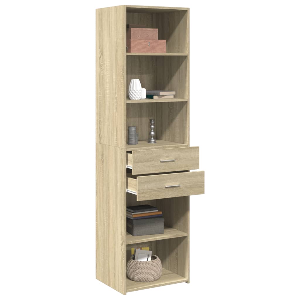 vidaXL Highboard Sonoma Oak 50x42.5x185 cm Engineered Wood