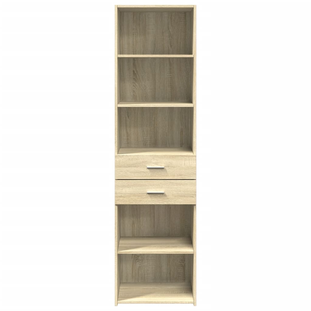 vidaXL Highboard Sonoma Oak 50x42.5x185 cm Engineered Wood