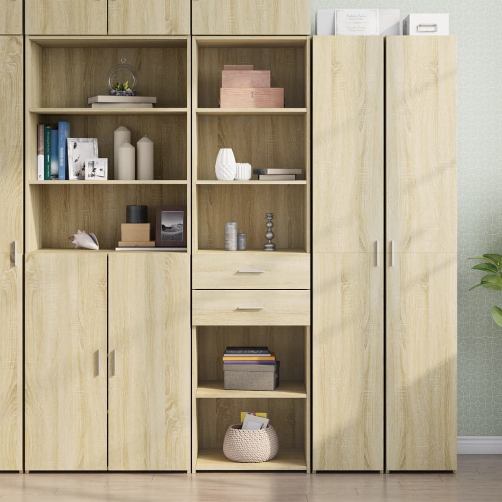 vidaXL Highboard Sonoma Oak 50x42.5x185 cm Engineered Wood