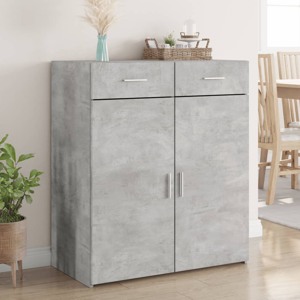 Sideboard Concrete Grey 80x42,5x93 cm Engineered Wood