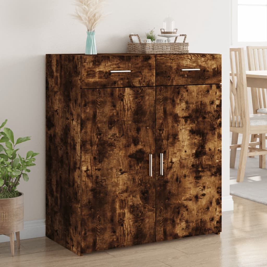 Sideboard Smoked Oak 80x42,5x93 cm Engineered Wood