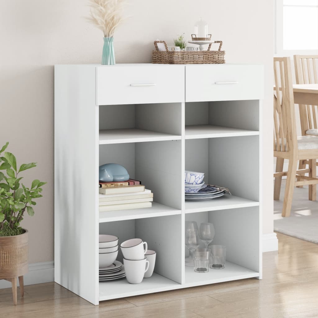 vidaXL Sideboard White 80x42.5x93 cm Engineered Wood