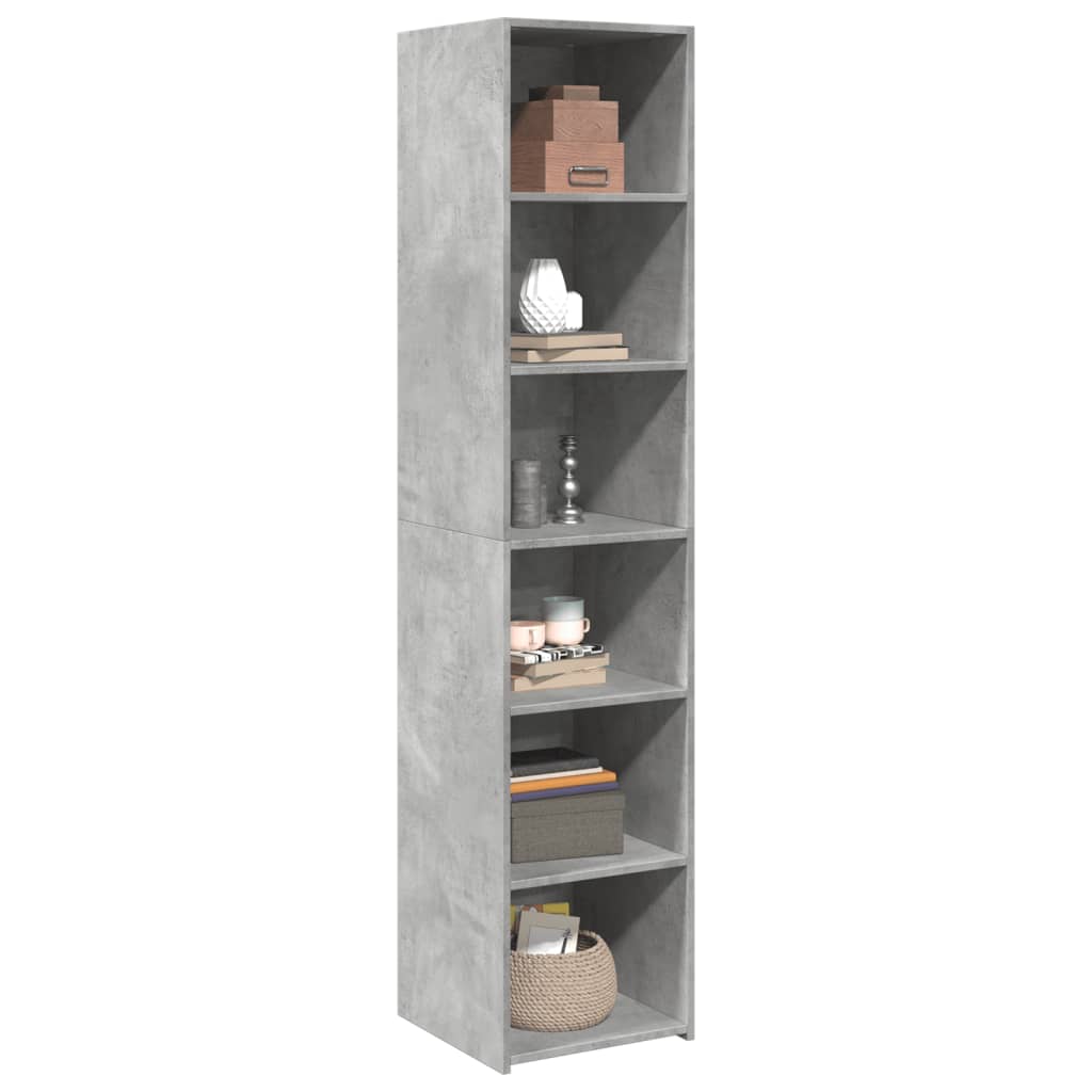 Highboard Concrete Grey 40x41x185 cm Engineered Wood