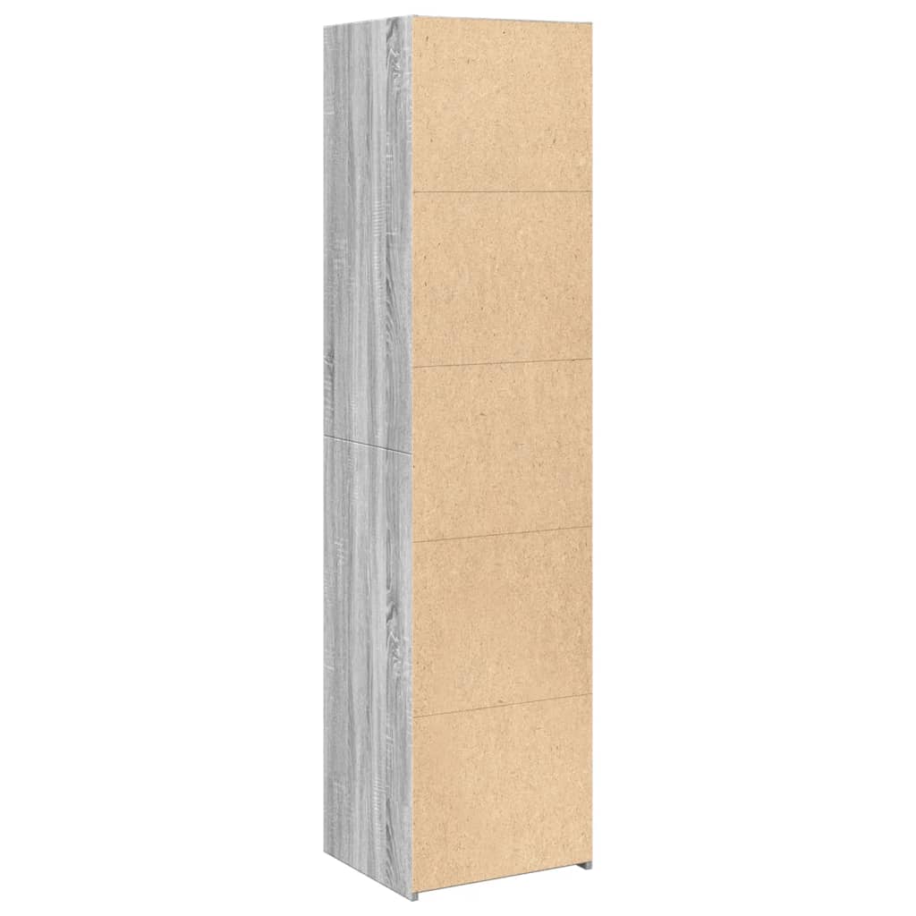 Highboard Grey Sonoma 45x41x185 cm Engineered Wood
