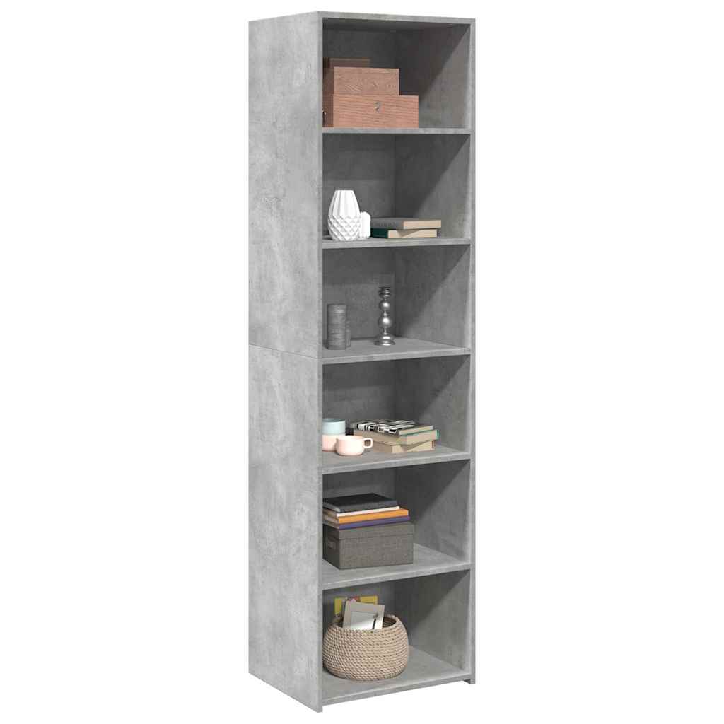 Highboard Concrete Grey 50x41x185 cm Engineered Wood