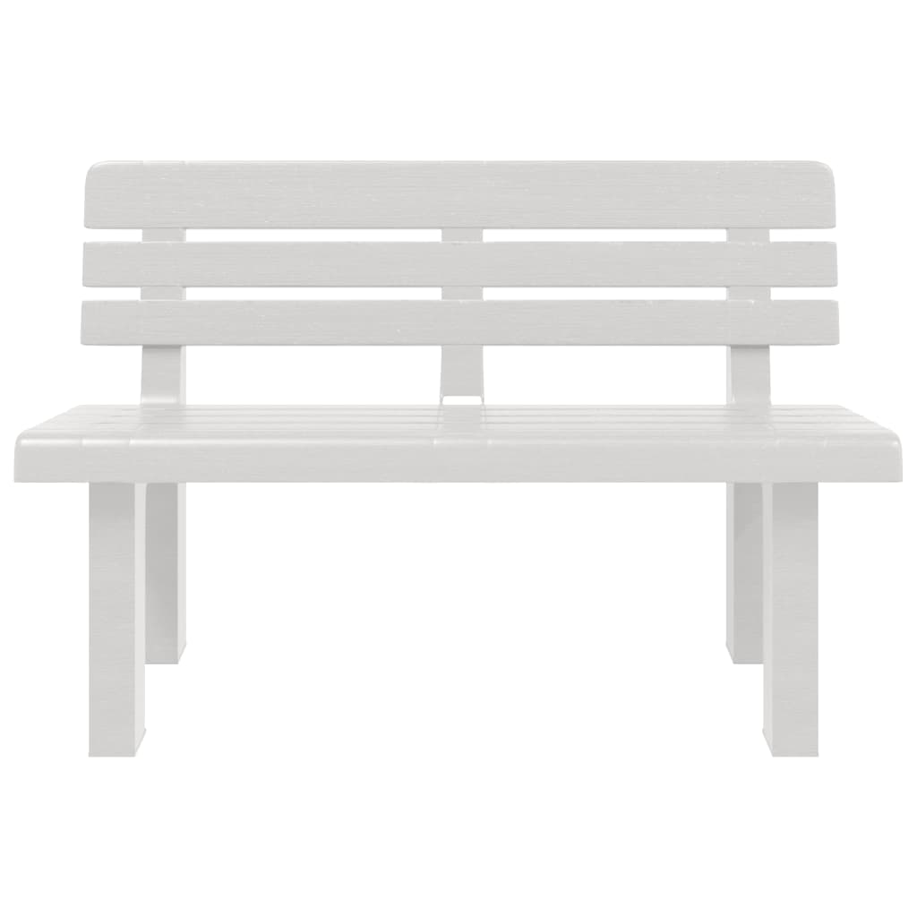 vidaXL Garden Bench White 110x52x71 cm Polypropylene