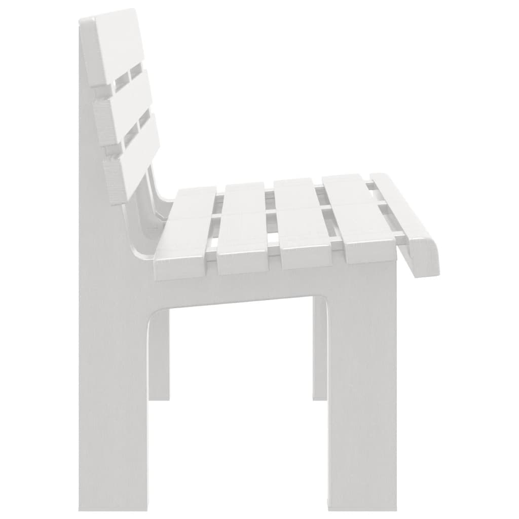 vidaXL Garden Bench White 110x52x71 cm Polypropylene