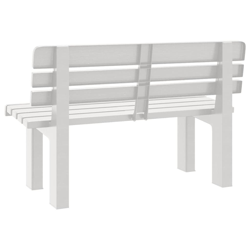 vidaXL Garden Bench White 110x52x71 cm Polypropylene