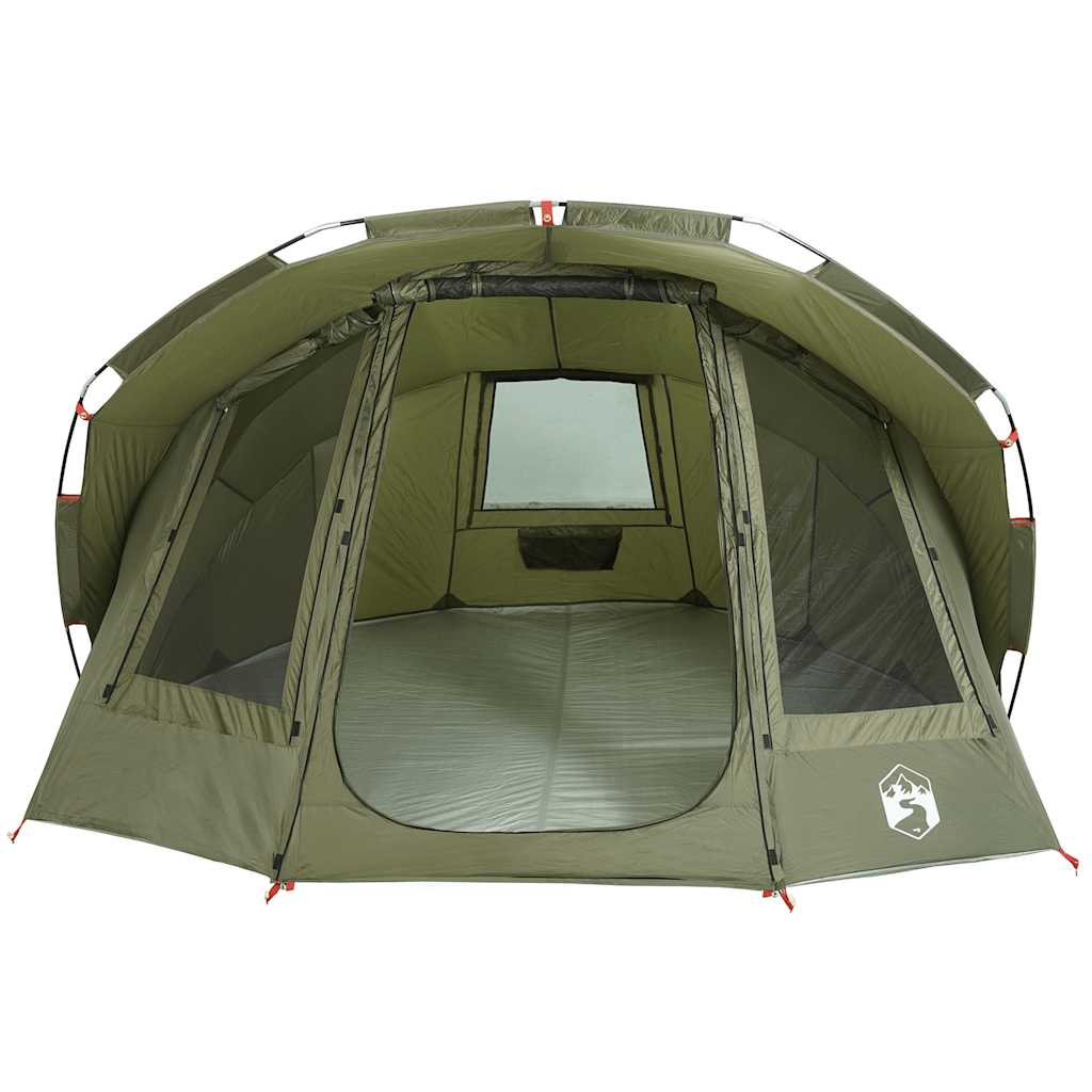 vidaXL Fishing Tent 5-Person Olive Green Waterproof