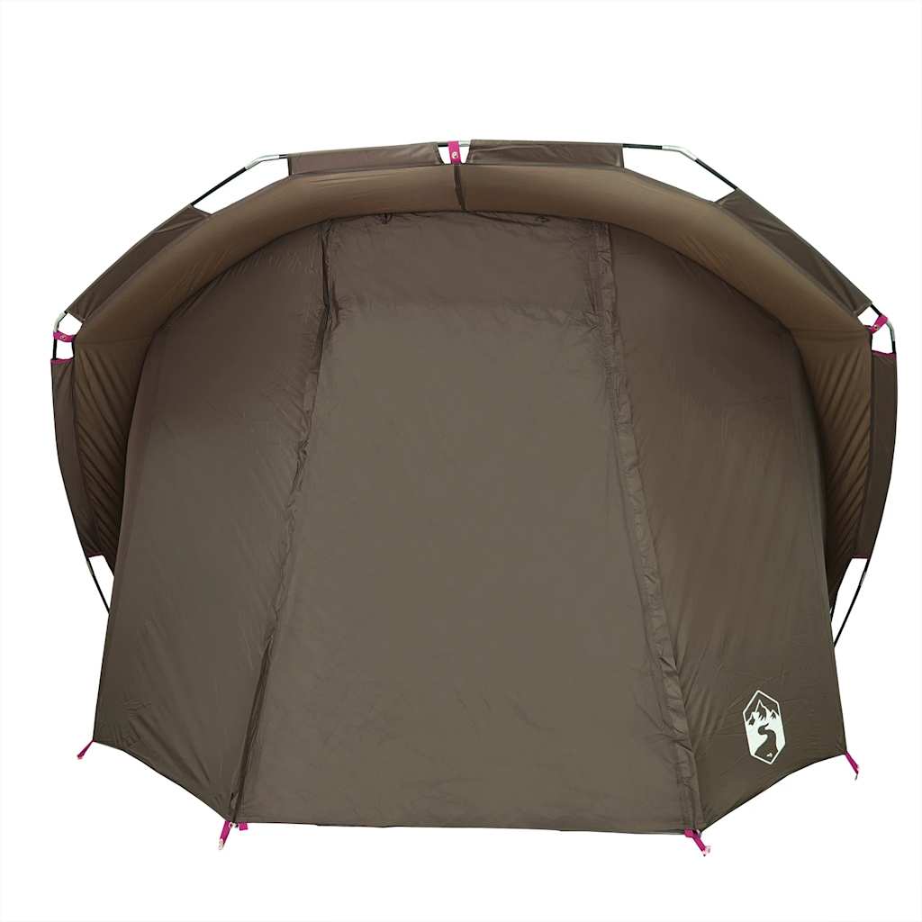 vidaXL Fishing Tent 4-Person Brown Waterproof