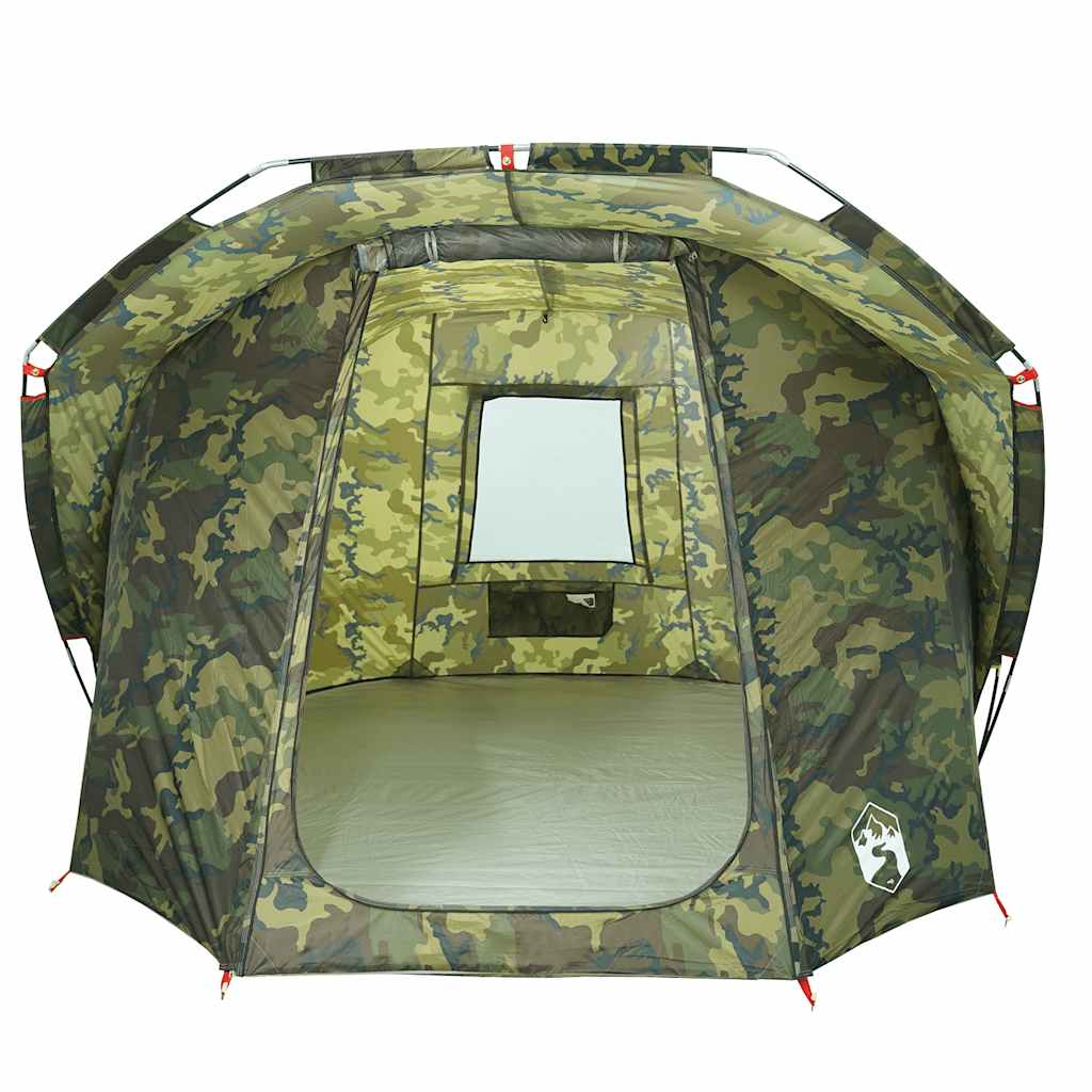 vidaXL Fishing Tent 4-Person Camouflage Waterproof