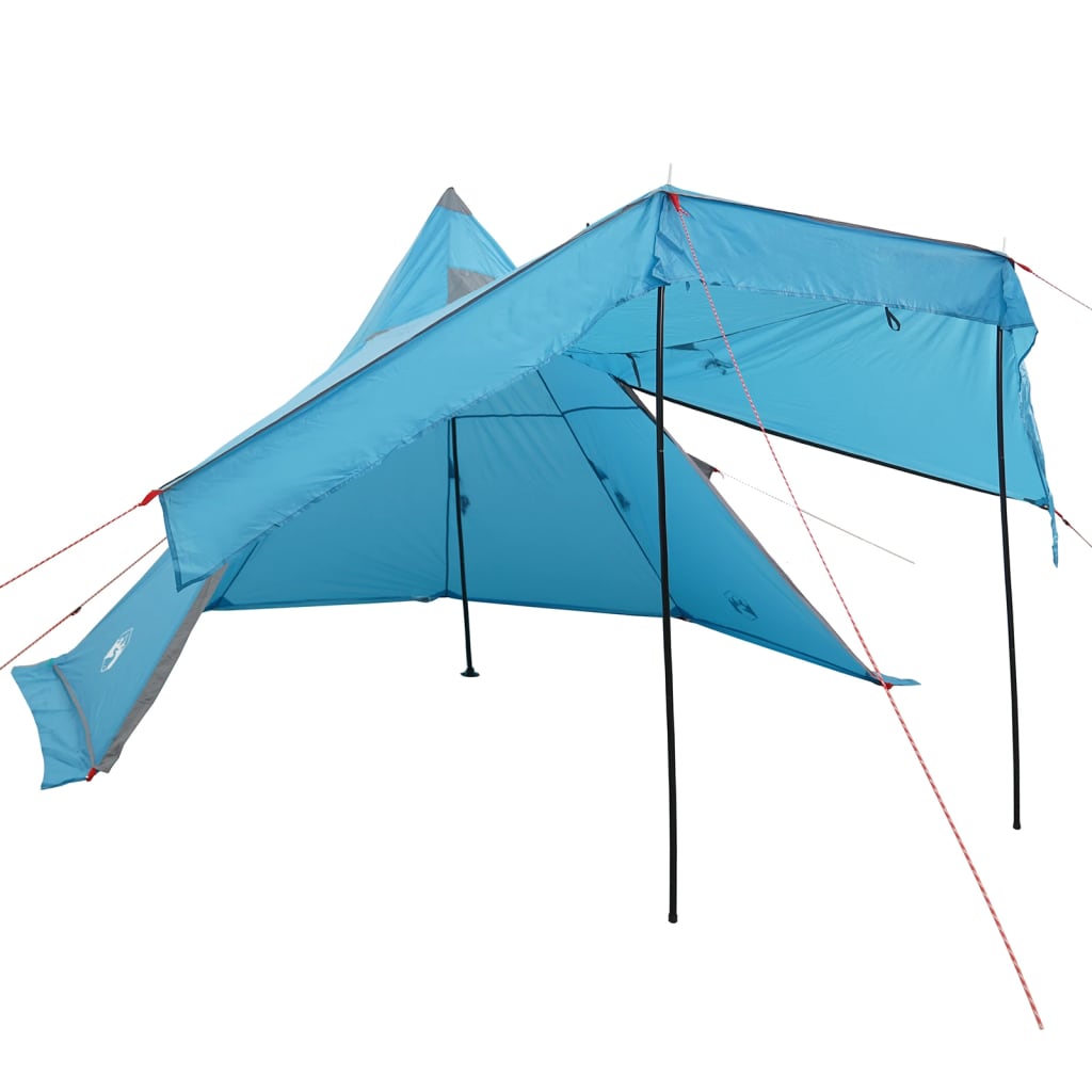 vidaXL Camping Tent Tipi 5-Person Blue Waterproof