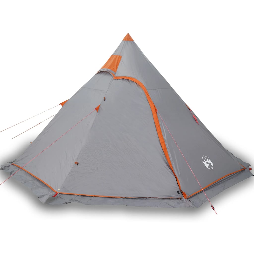 vidaXL Camping Tent Tipi 5-Person Grey Waterproof