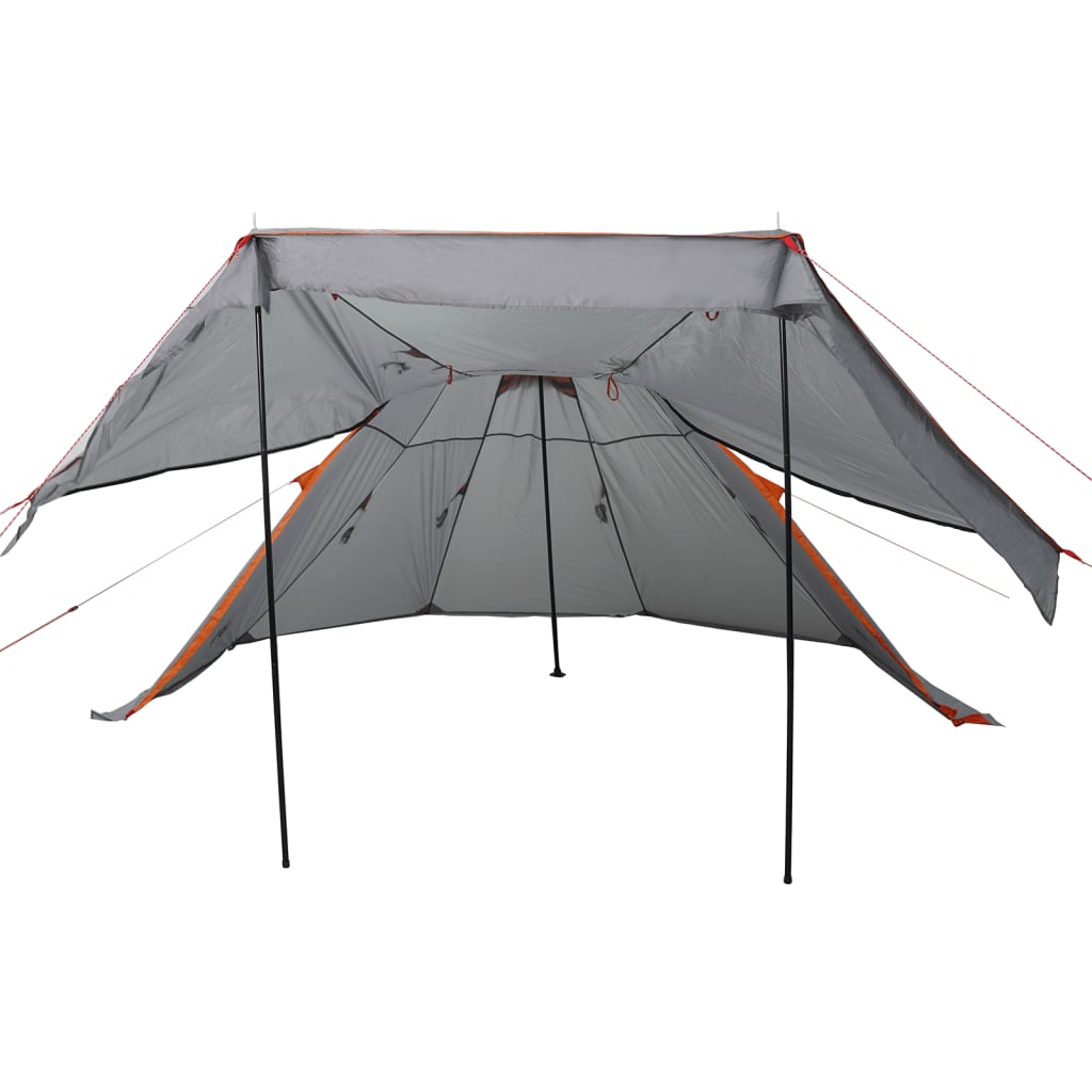 vidaXL Camping Tent Tipi 5-Person Grey Waterproof