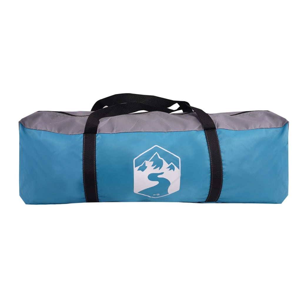 vidaXL Family Tent Tunnel 6-Person Blue Waterproof