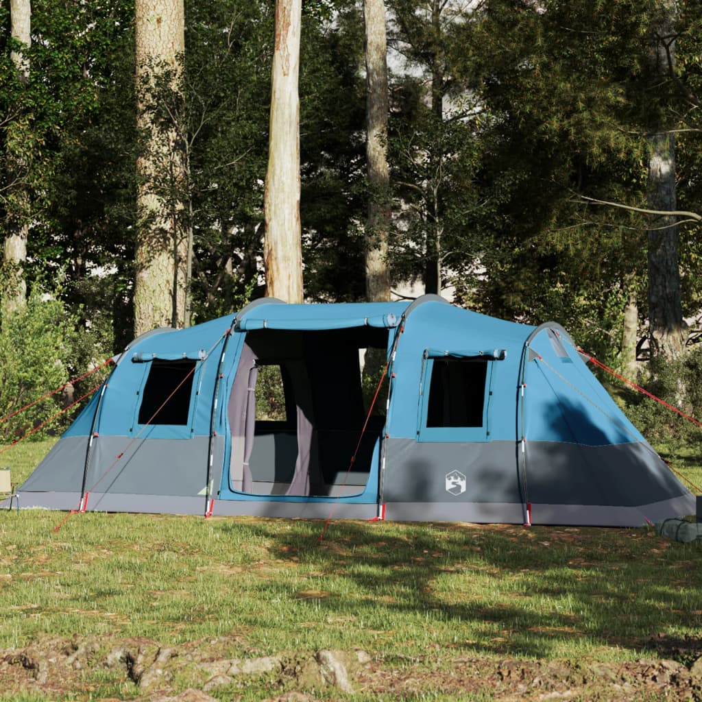 vidaXL Family Tent Tunnel 6-Person Blue Waterproof